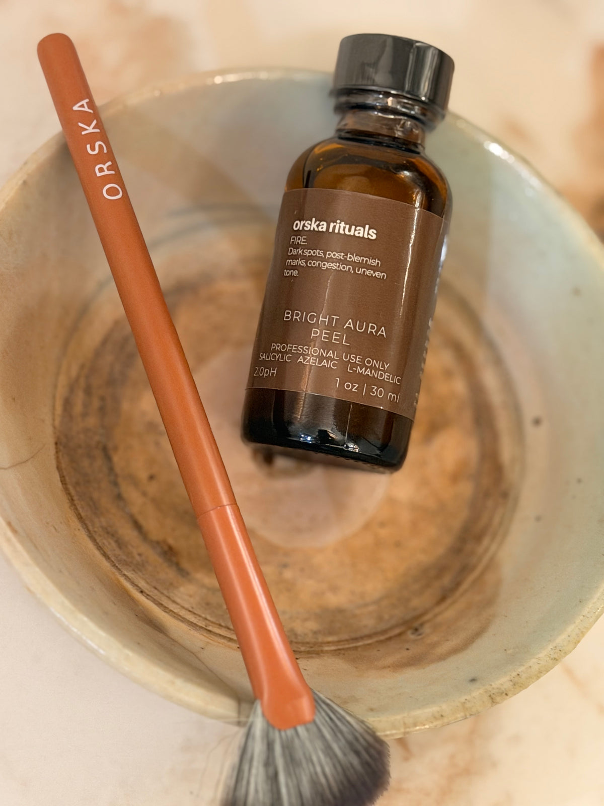 Fan Brush - professional mask and peel application fan brush by Orska Rituals